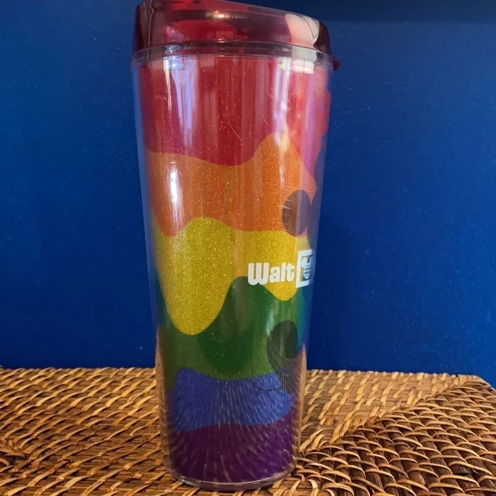 NWT Disney Park Rainbow Collection 22oz MICKEY MOUSE SILHOUETTE Drink Tumbler